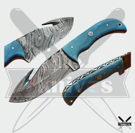 7 - Inch Damascus Blade Gut Hook Knife