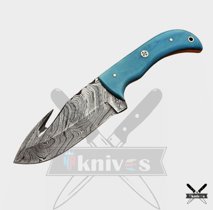 7 - Inch Damascus Blade Gut Hook Knives