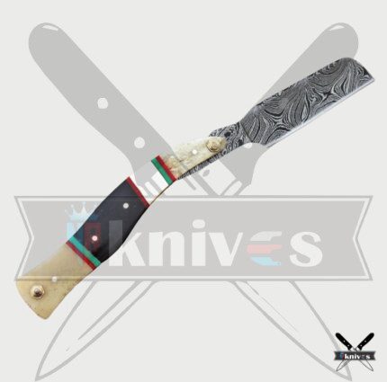 Fixed Blade Razor Knife With Buffalo Horn Handle