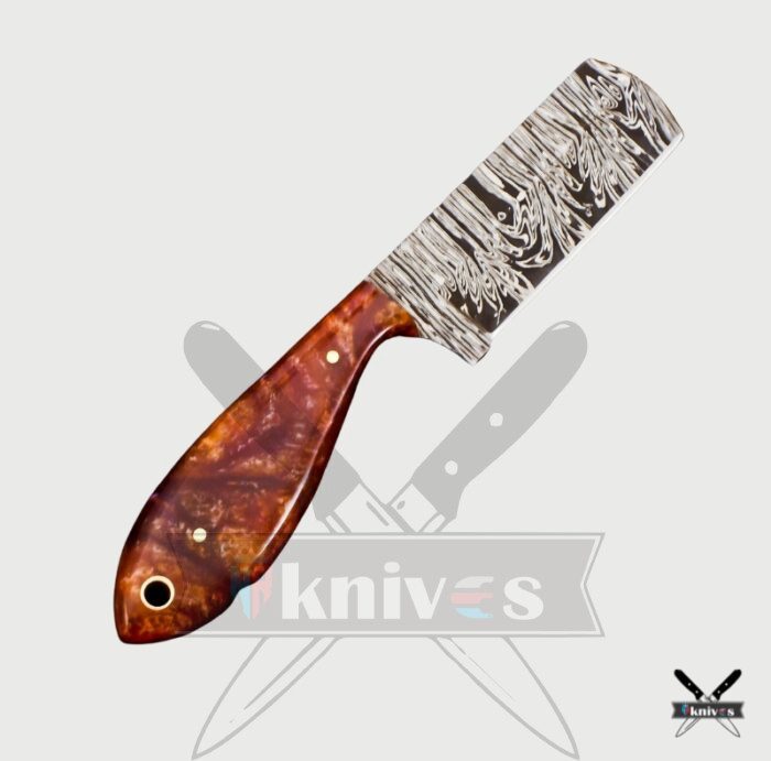 Custom Damascus Blade Cowboy Knives With Resin Handle NR-02