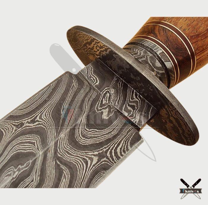 Custom Damascus Blade Dagger Knives With Pure Wood Handle NR-14