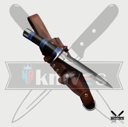 D2 Steel Blade Dagger Knives With Black & Blue Wood Handle NR-01