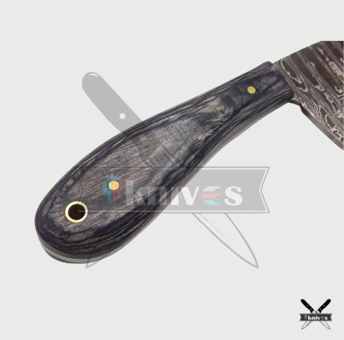 Damascus Blade Bull Cutter Knife With Rose Wood Handle NR-13