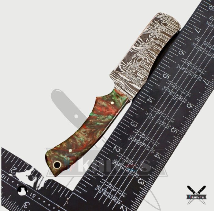 Damascus Blade Bull cutter Knives With Colorful Resin Handle NR-06