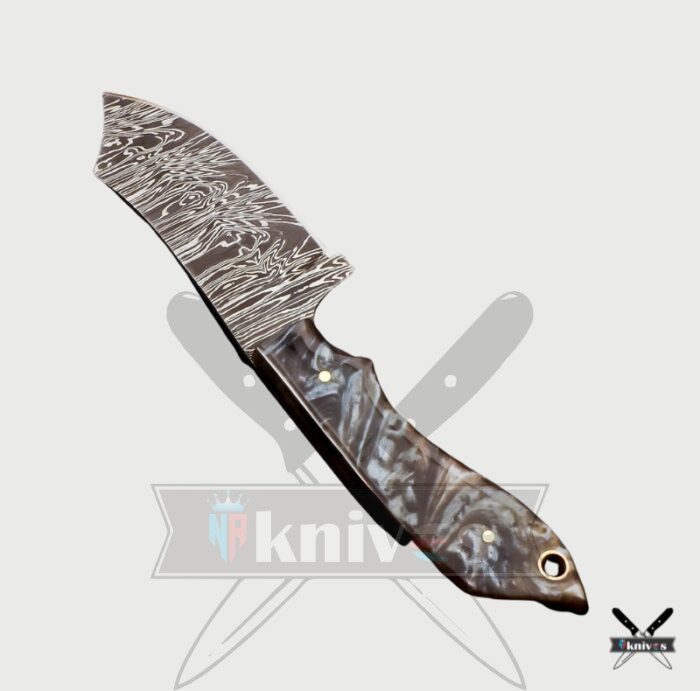 Damascus Blade Bull cutter Knives With Resin Handle NR-08