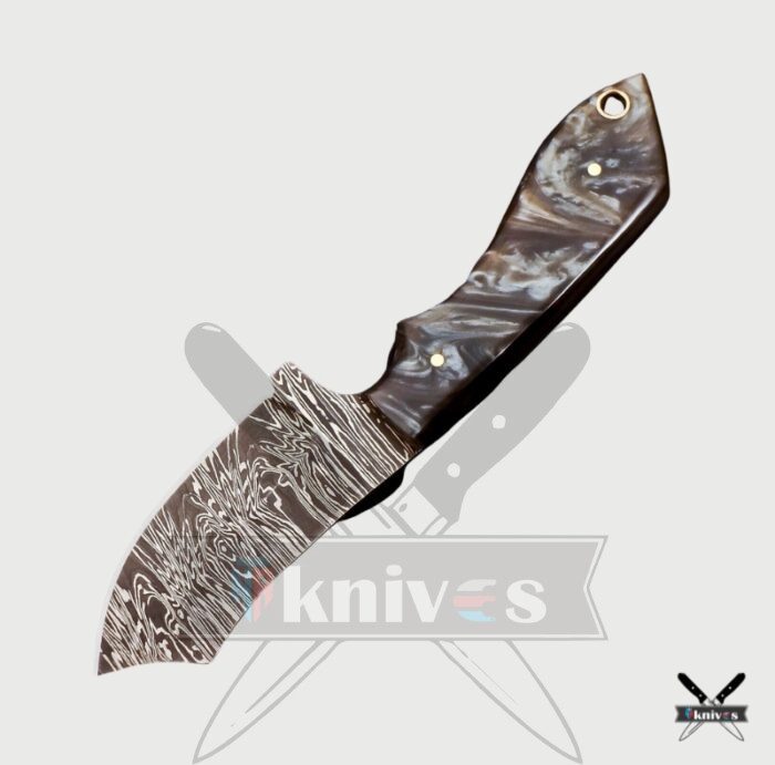 Damascus Blade Bull cutter knife With Resin Handle NR-08