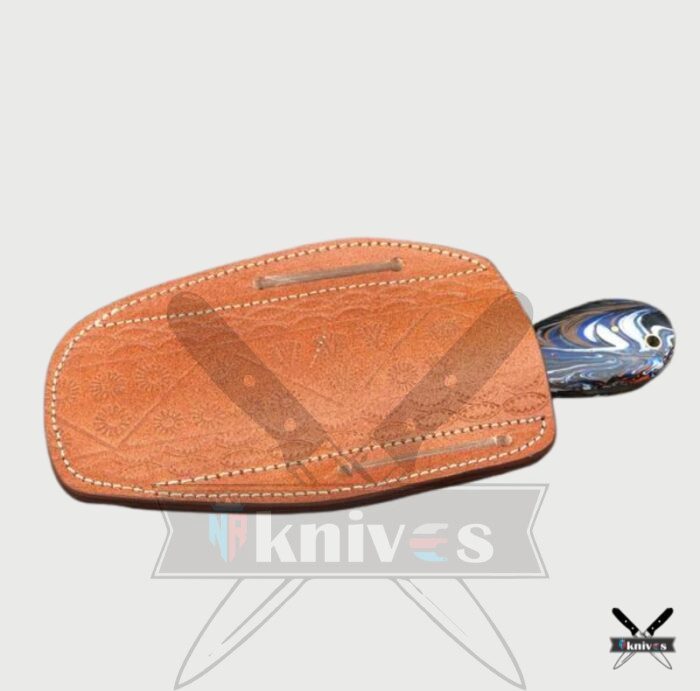 Damascus Blade Cowboy Knife With Resin Handle NR-03