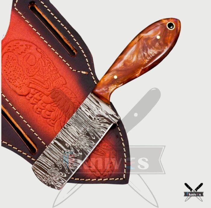 Damascus Blade Cowboy Knives With Resin Handle NR-02