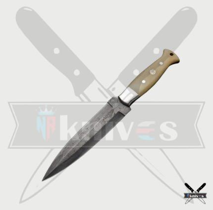 Damascus Blade Dagger Knife With Camel Bone Handle NR-05