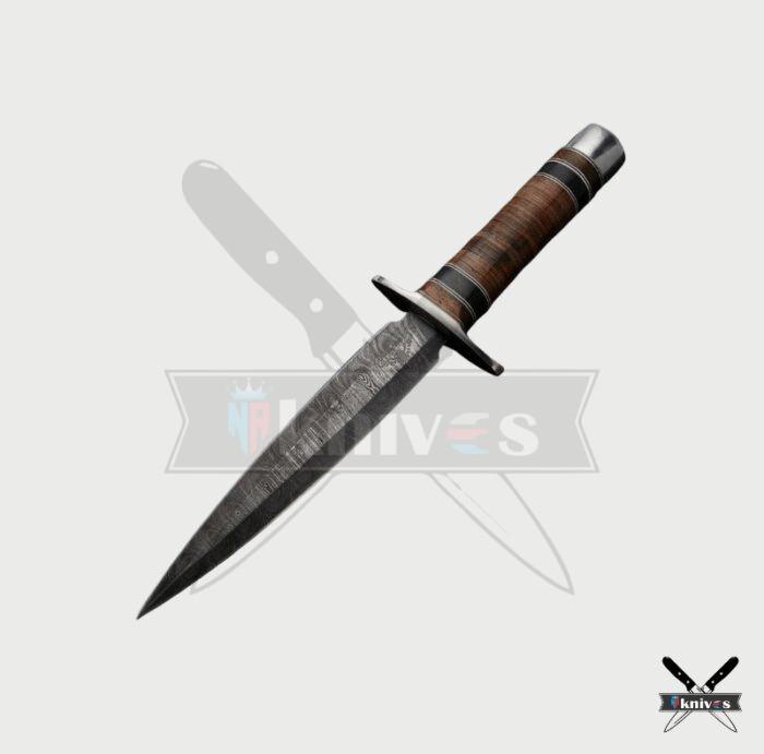 Damascus Blade Dagger Knife With Pakka Wood Handle NR-13