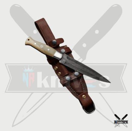 Damascus Blade Dagger Knives With Camel Bone Handle NR-05