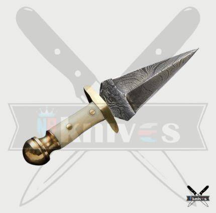 Damascus Blade Dagger Knives With Camel Bone Handle NR-16