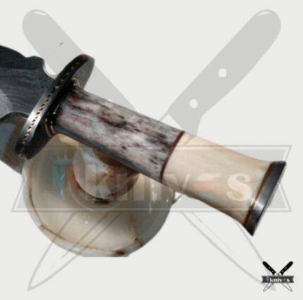 Damascus Blade Daggerr Knives With Bone Handle NR-18
