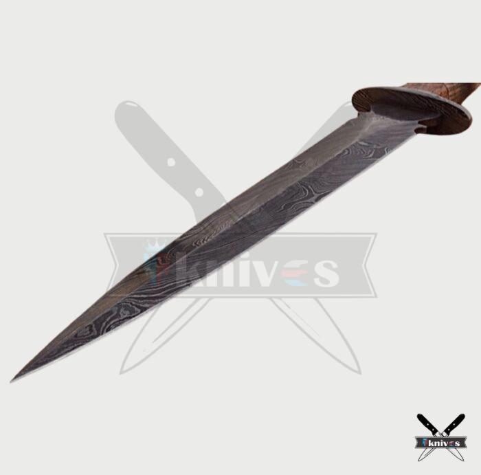 Damascus Blade Daggerr Knives With Pure Wood Handle NR-10
