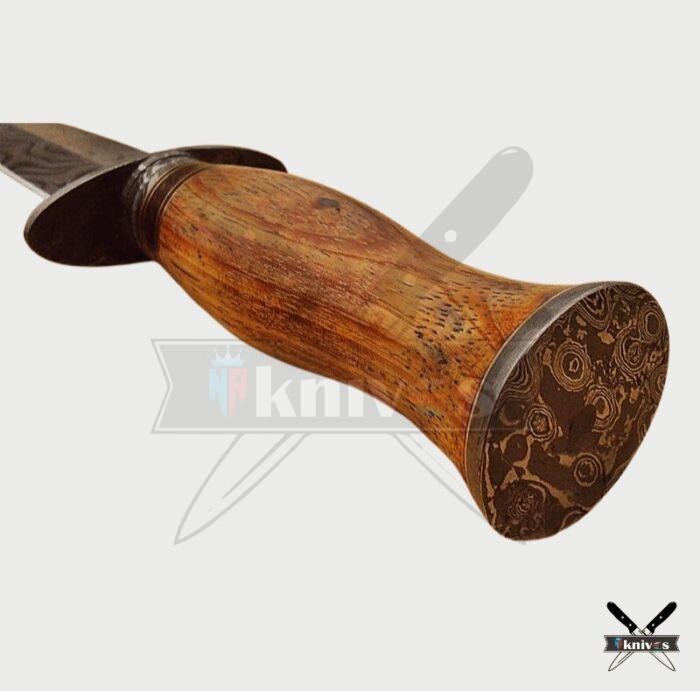 Damascus Blade Daggerr Knives With Pure Wood Handle NR-14
