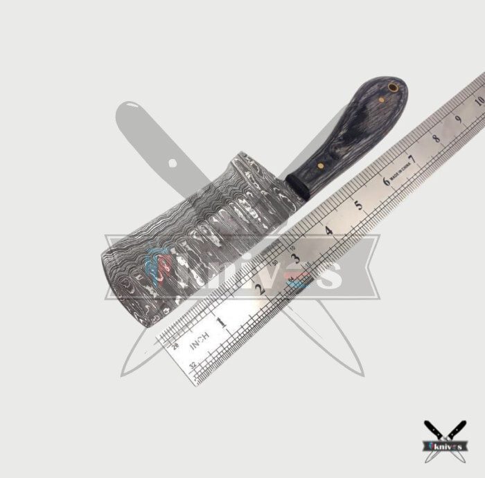 Handmade Damascus Blade Bull Cutter Knives With Rose Wood Handle NR-13