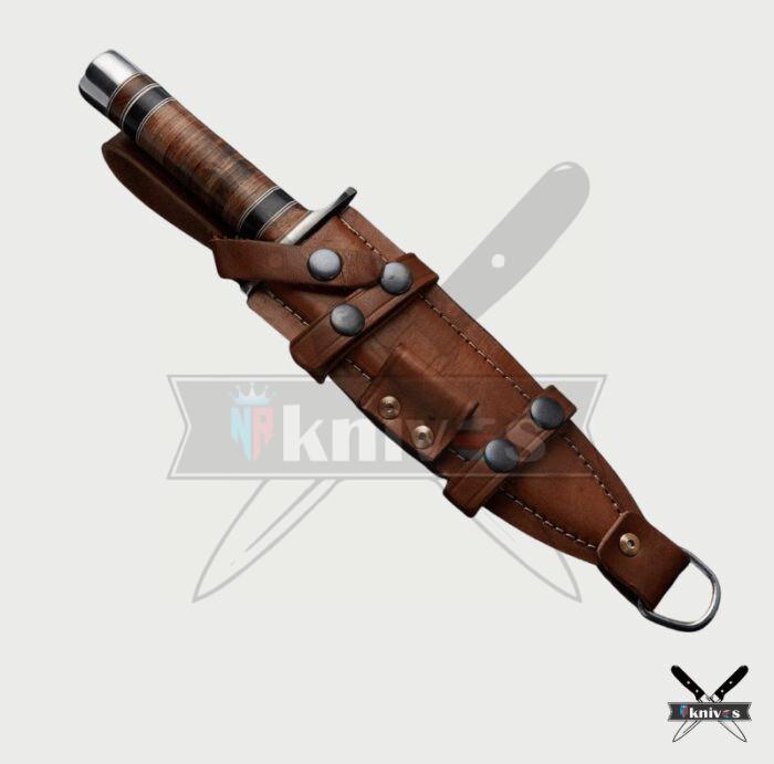 Handmade Damascus Blade Dagger Knives With Pure Wood Handle NR-03