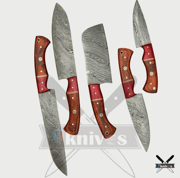 Chef Knife Set With Micarta Wood Handle NR-22