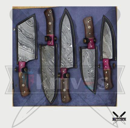 Handmade Chef Knife Set With Wood Handle NR-21