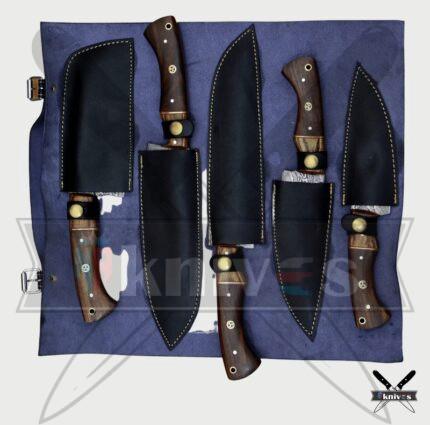 Handmade Kitchen Knife Set With Rosewood Handle NR-20