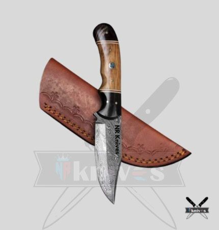 Cowboy Skinner Knife With Buffalo Horn & Pakkawood Handle