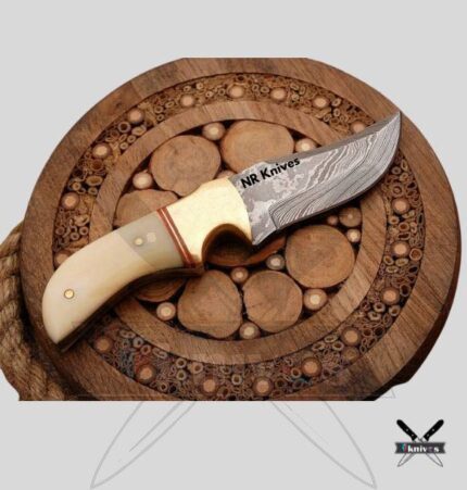 Cowboy Skinner Knife With Camel Bone Handle