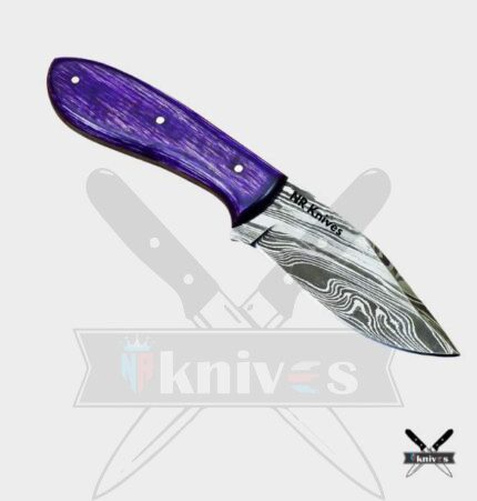 Cowboy Skinner Knives With Purple Laminated Wood Handle