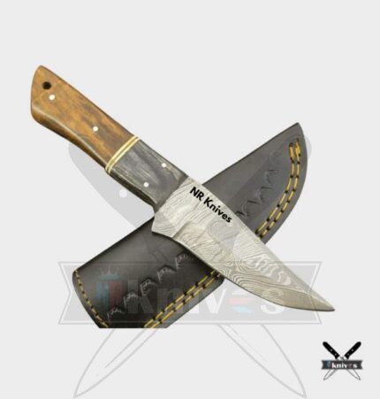 Cowboy Skinning Knife With Rosewood & Pakkawood Handle