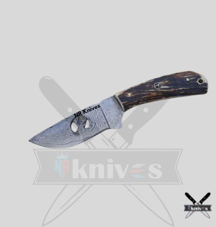 Custom Handmade Cowboy Knife With Deer Antler Handle