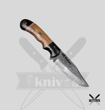 Custom Handmade Cowboy Skinner Knife With Buffalo Horn & Pakkawood Handle