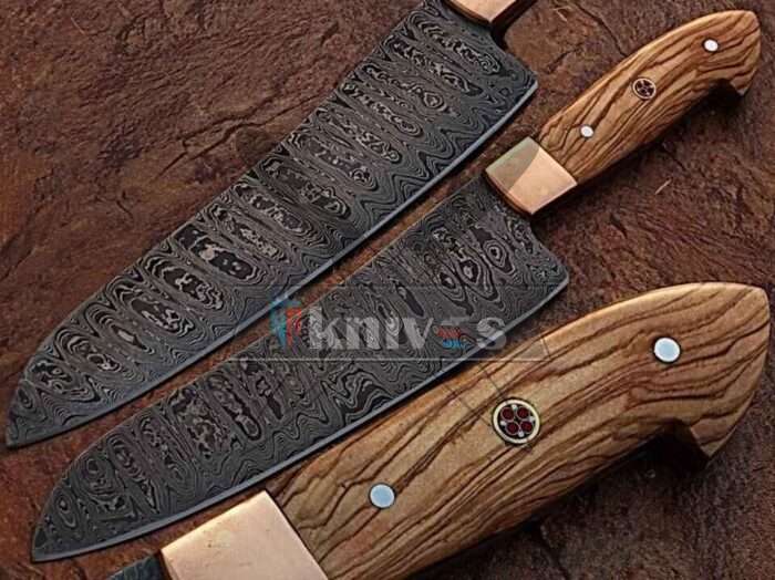 12″ inches Damascus Steel Chef Kitchen Knife Olive Wood Handle