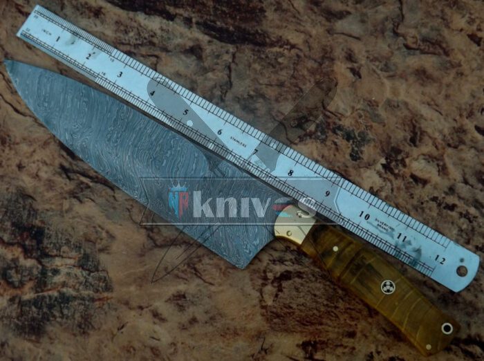 Chef Kitchen Knife Olive Wood Handle