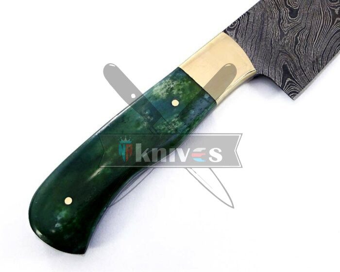 Chef Kitchen Knife With Colored Camel Bone Handle