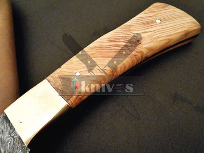 Chef Kitchen Knife With Olive Wood Handle