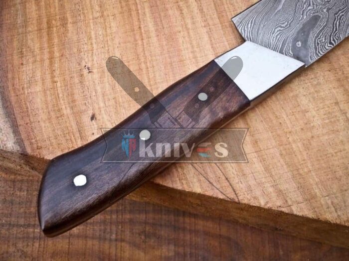 Chef Kitchen Knife With Rose Wood Handle