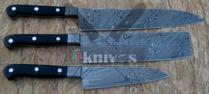 Chef Kitchen Knives Set With Buffalo Horn Handle