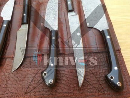Chef Kitchen Knives Set With Bull Horn Handle