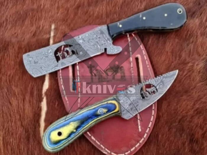 Cowboy Bull Cutter Knife With Pakkawood and Resin Handle