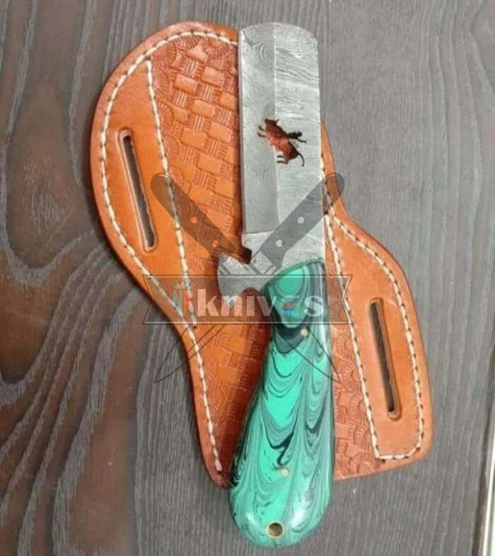Custom Bull Cutter Cowboy Knife With Resin Handle