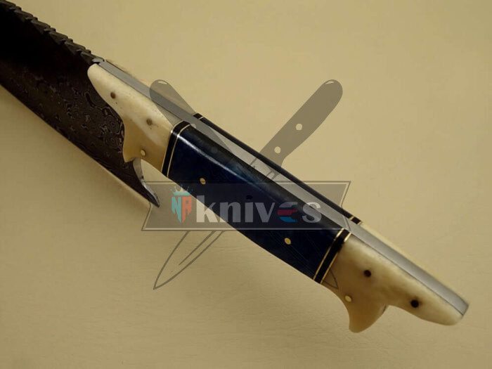 Custom Chef Kitchen Knife With Corain and Camel Bone Handle