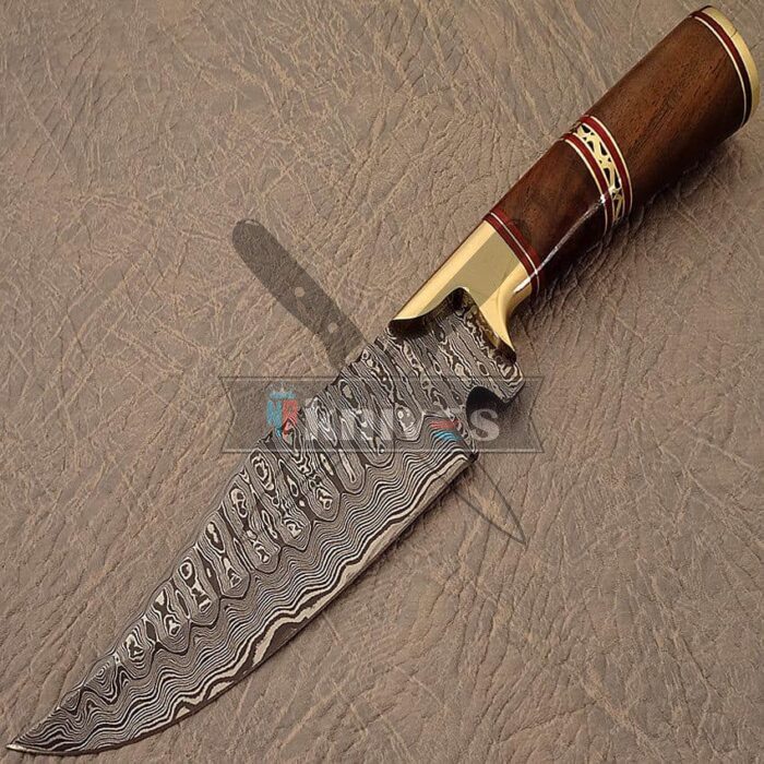 Custom Chef Kitchen Knife With Rose Wood Handle