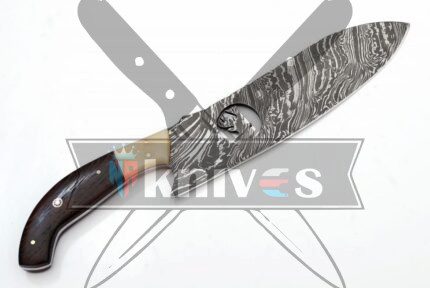 Custom Chef Kitchen Knife With Vengai Wood and Camel Bone Handle