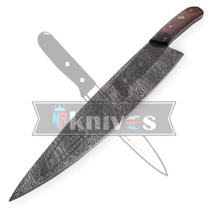 Custom Chef Knife With Colored Bone Handle