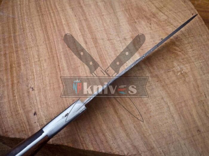 Custom Chef Knife With Rose Wood Handle