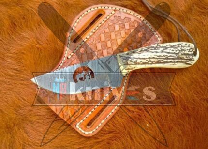 Custom Cowboy Knife With Deer Antler Handle
