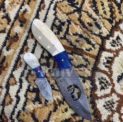 Custom Cowboy Knives With Camel Bone & Resin Handle