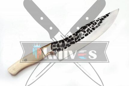 Custom D2 Steel Blade Kitchen Knife With Camel Bone Handle