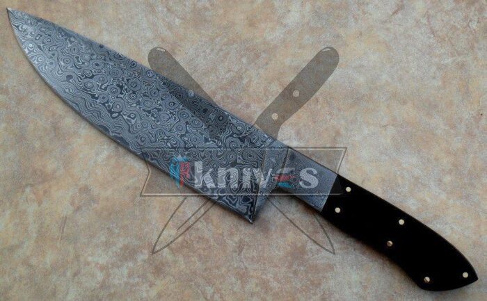 Custom Handmade Chef Kitchen Knife Buffalo Horn Handle