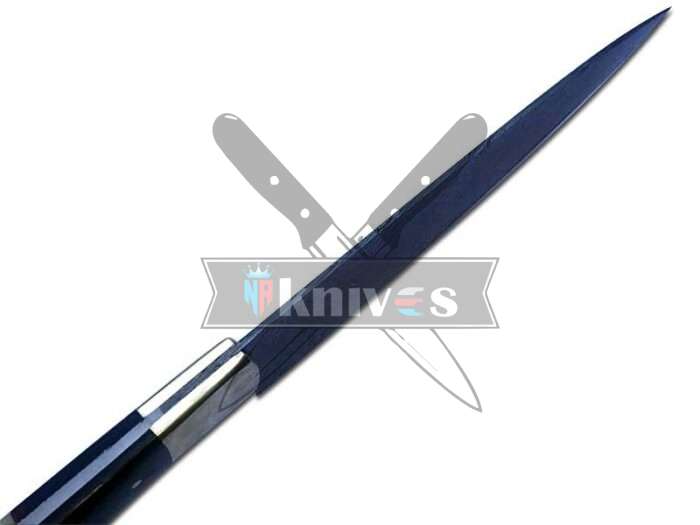 Custom Handmade Chef Kitchen Knife Bull Horn and Camel Bone Handle