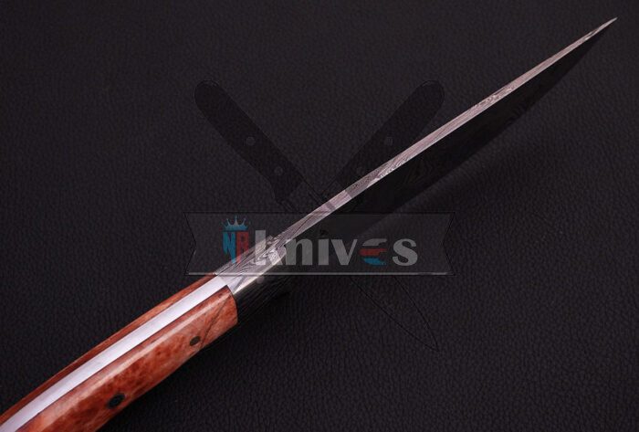 Custom Handmade Chef Kitchen Knife With Colored Camel Bone Handle